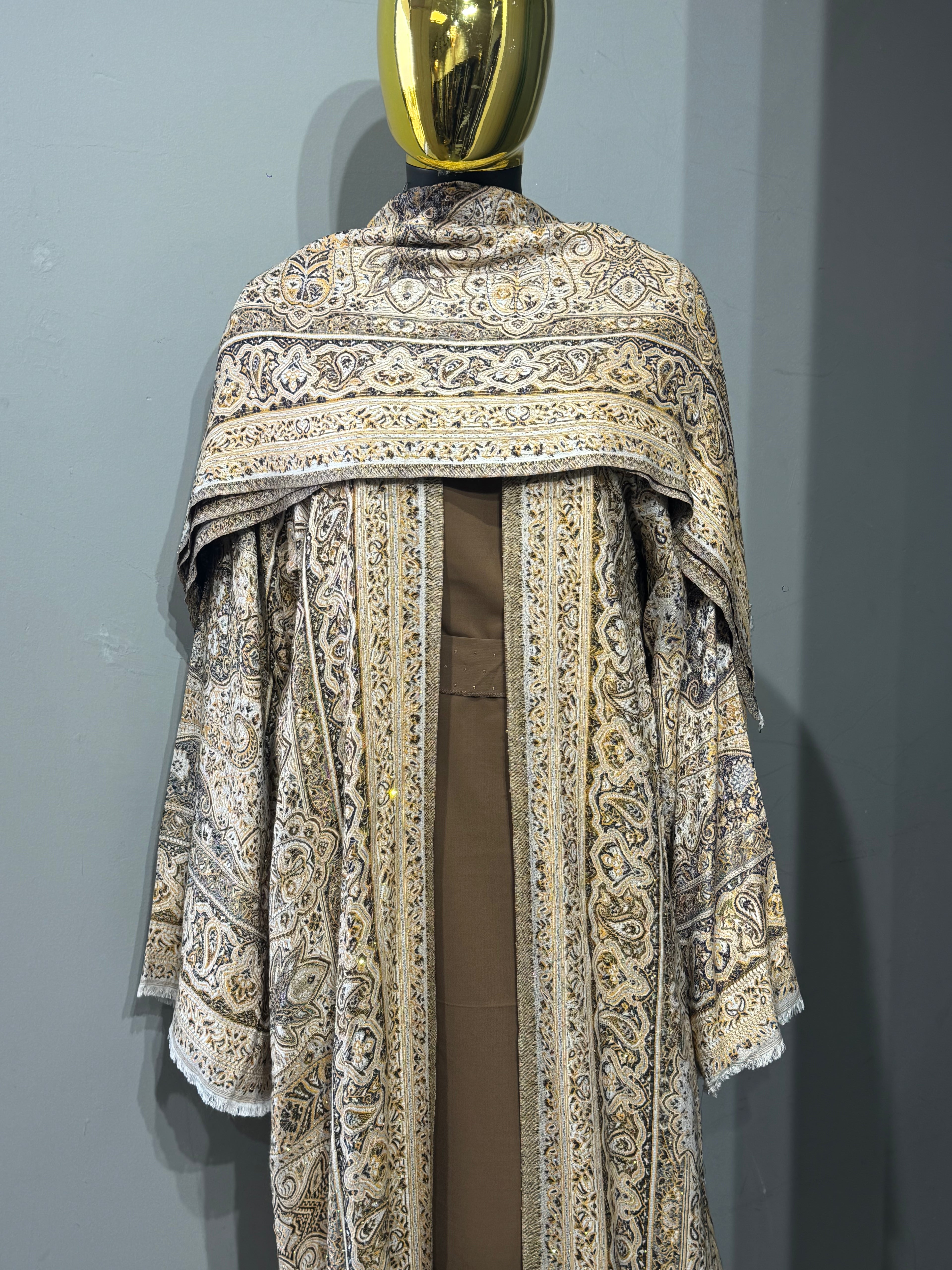 Royal Arabesque Pashmina(brown inner)