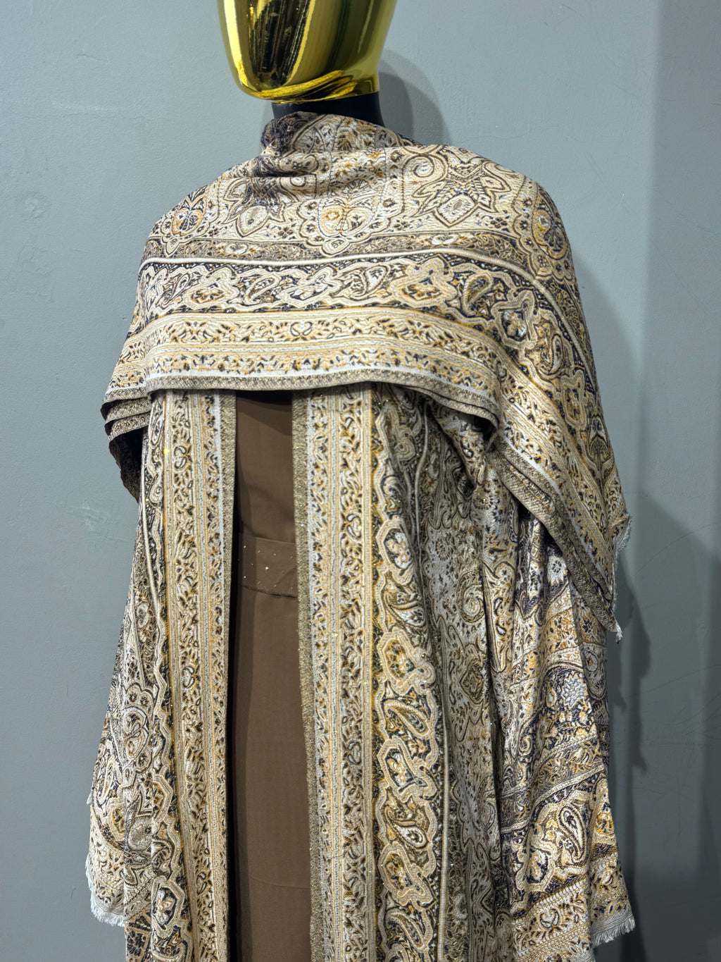 Royal Arabesque Pashmina(brown inner)