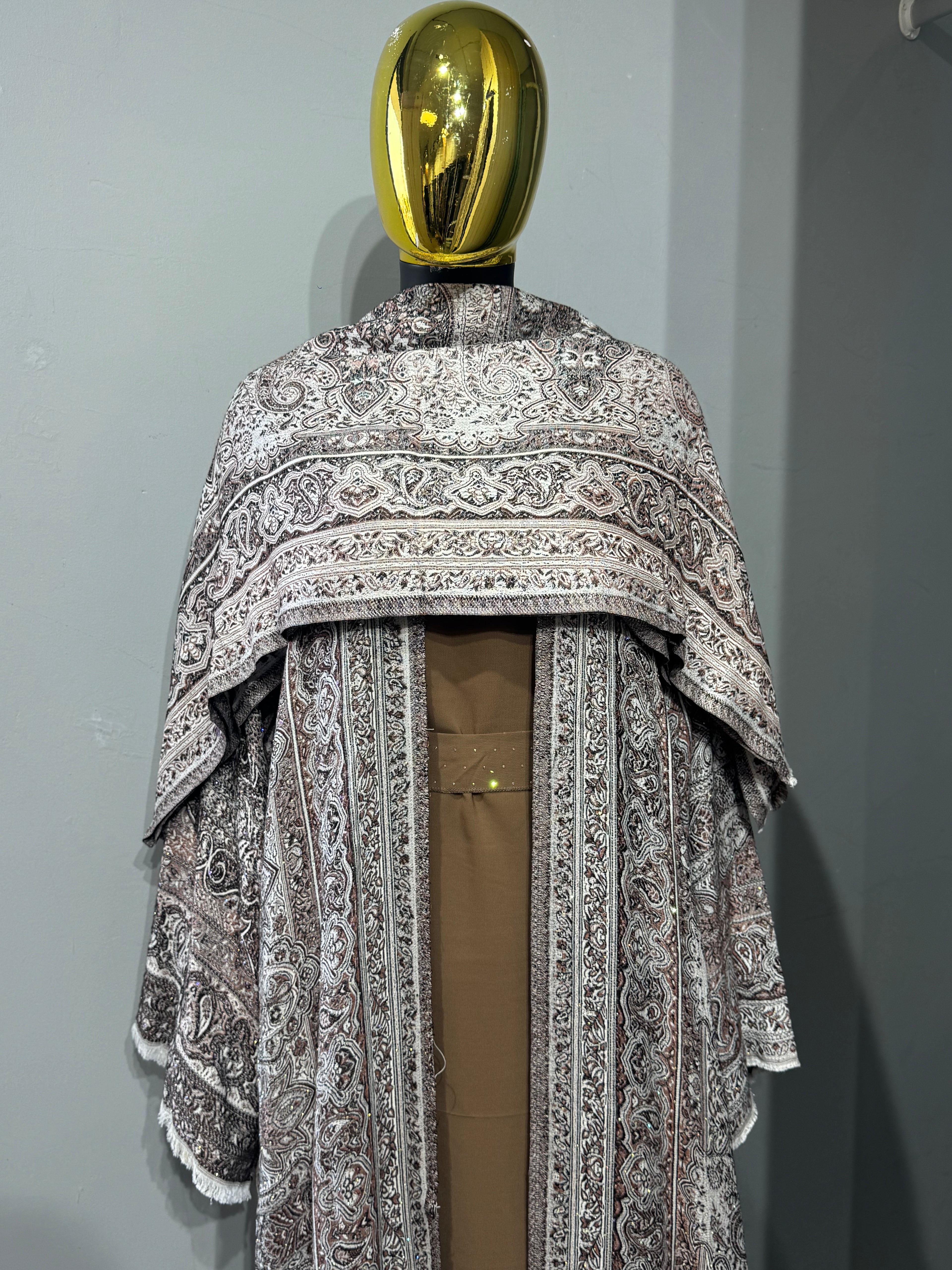 Royal Arabesque Pashmina(brown inner)