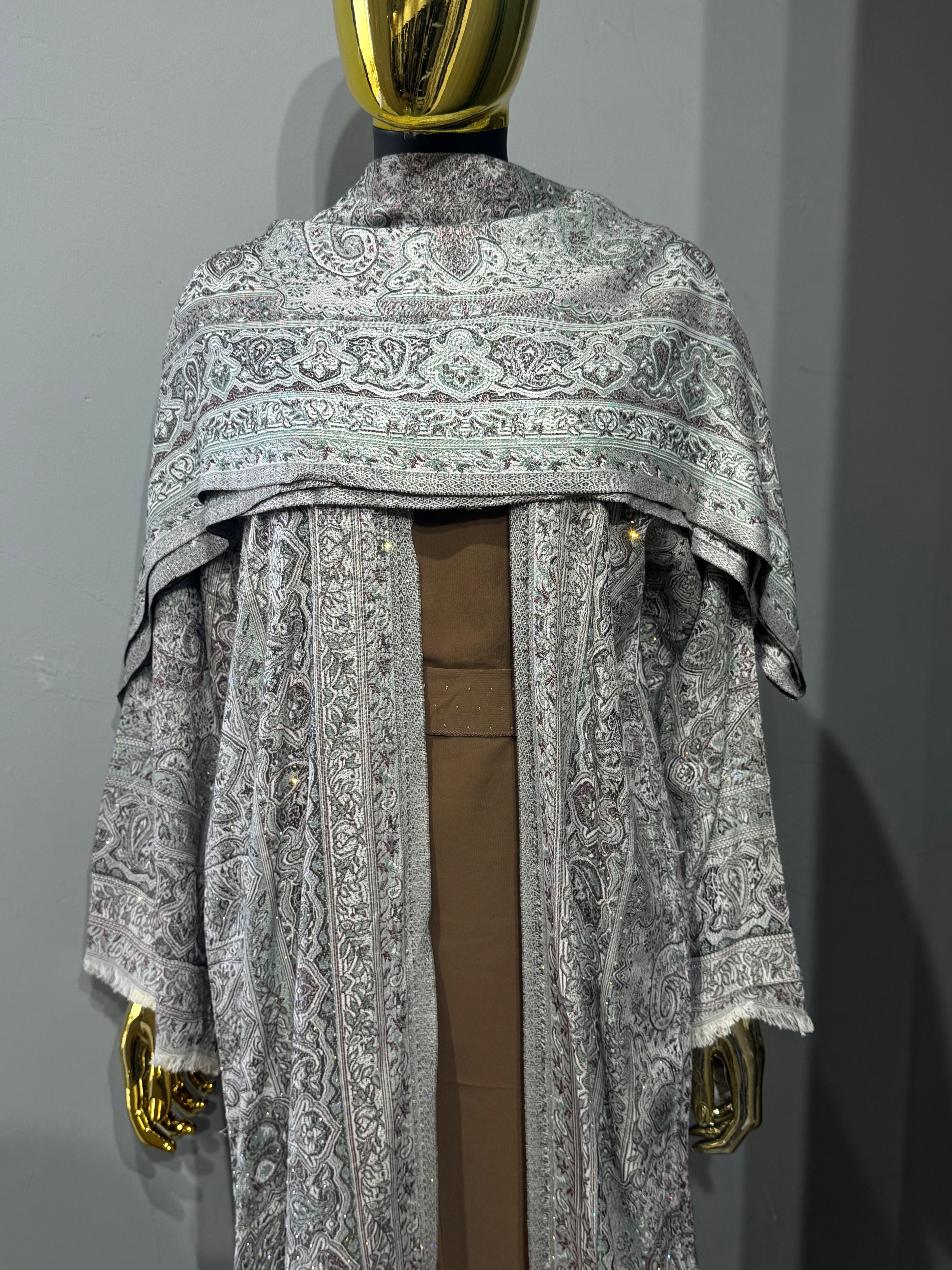 Royal Arabesque Pashmina(brown inner)