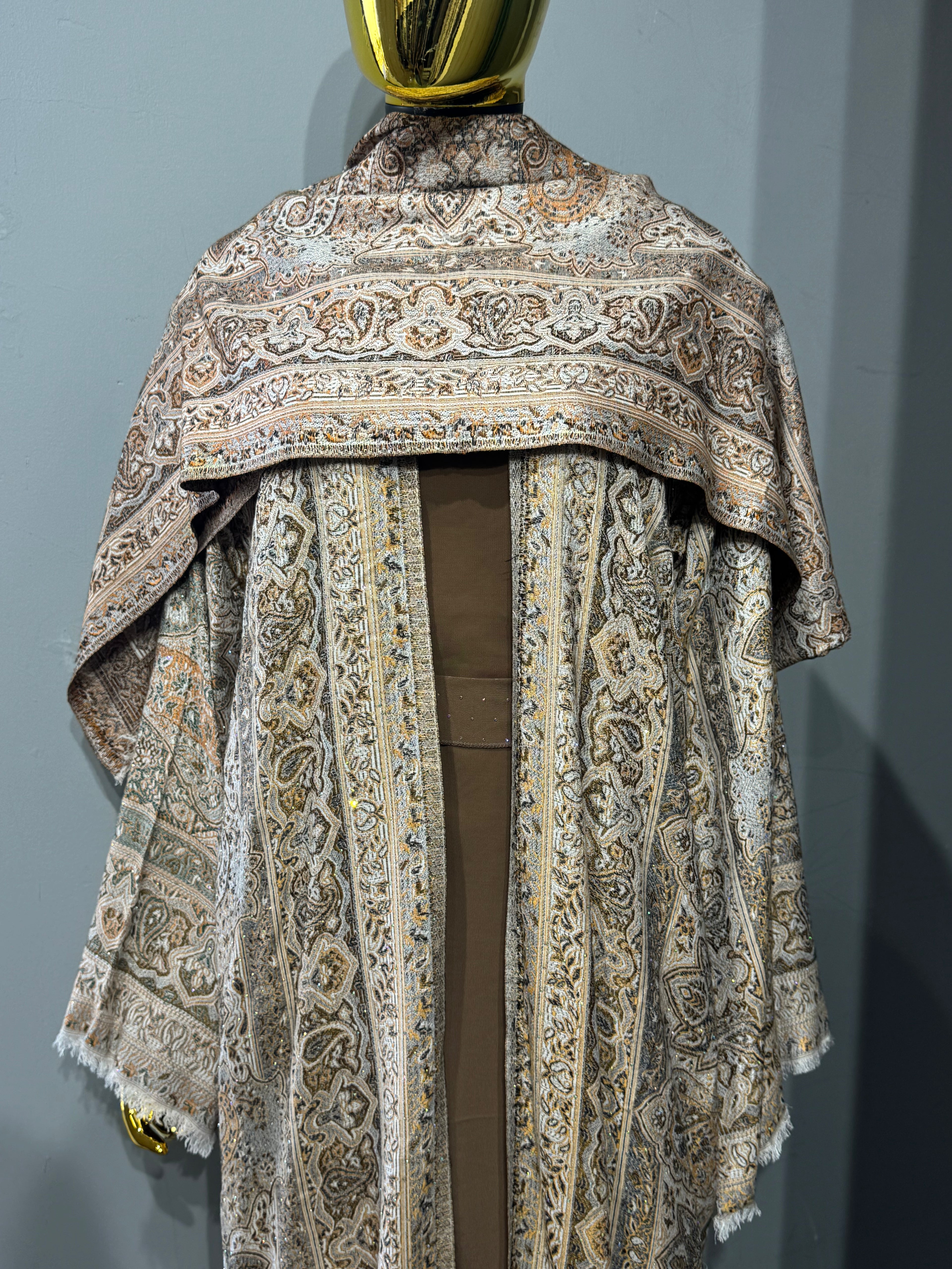 Royal Arabesque Pashmina(brown inner)