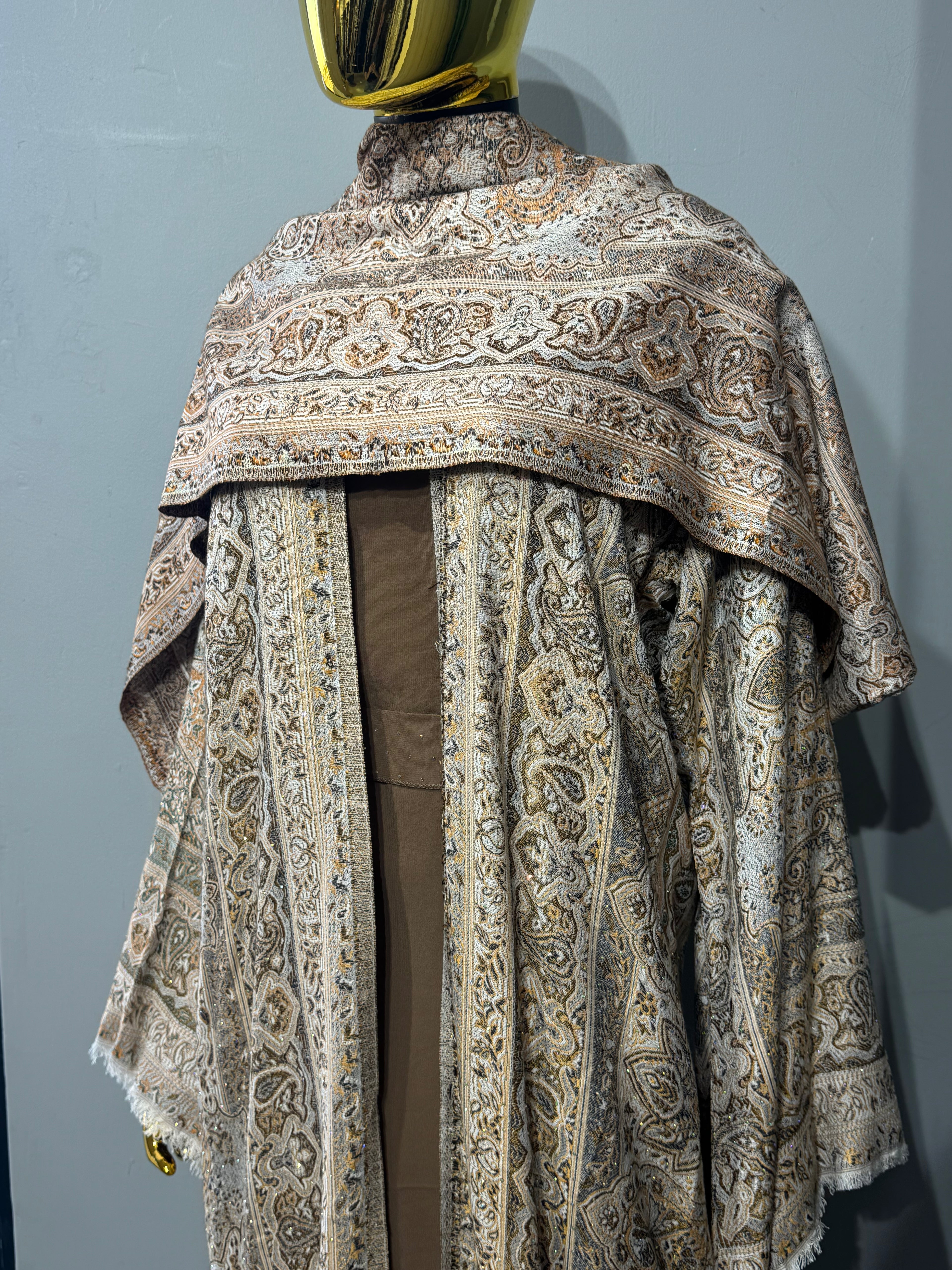 Royal Arabesque Pashmina(brown inner)
