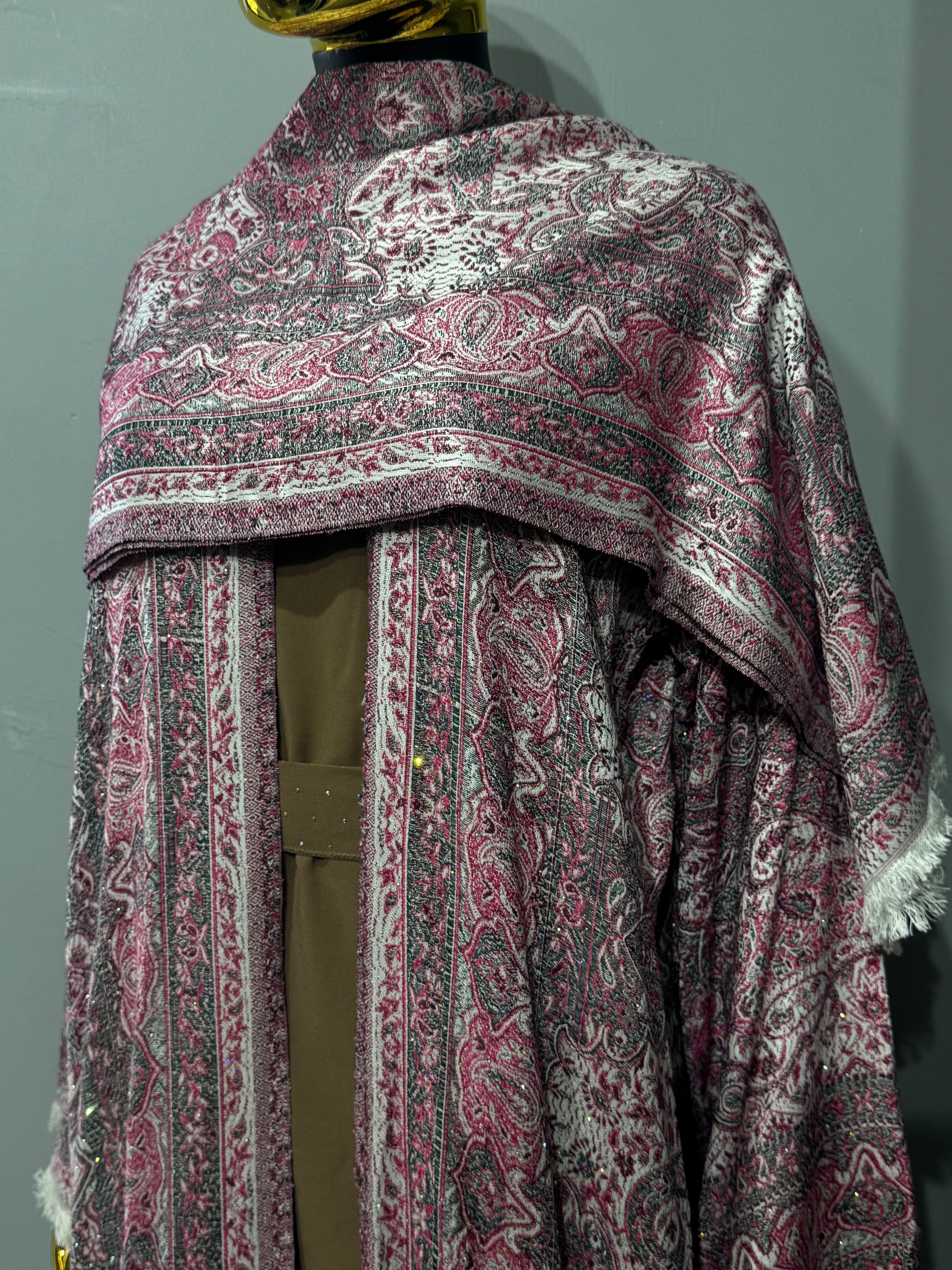 Royal Arabesque Pashmina(brown inner)