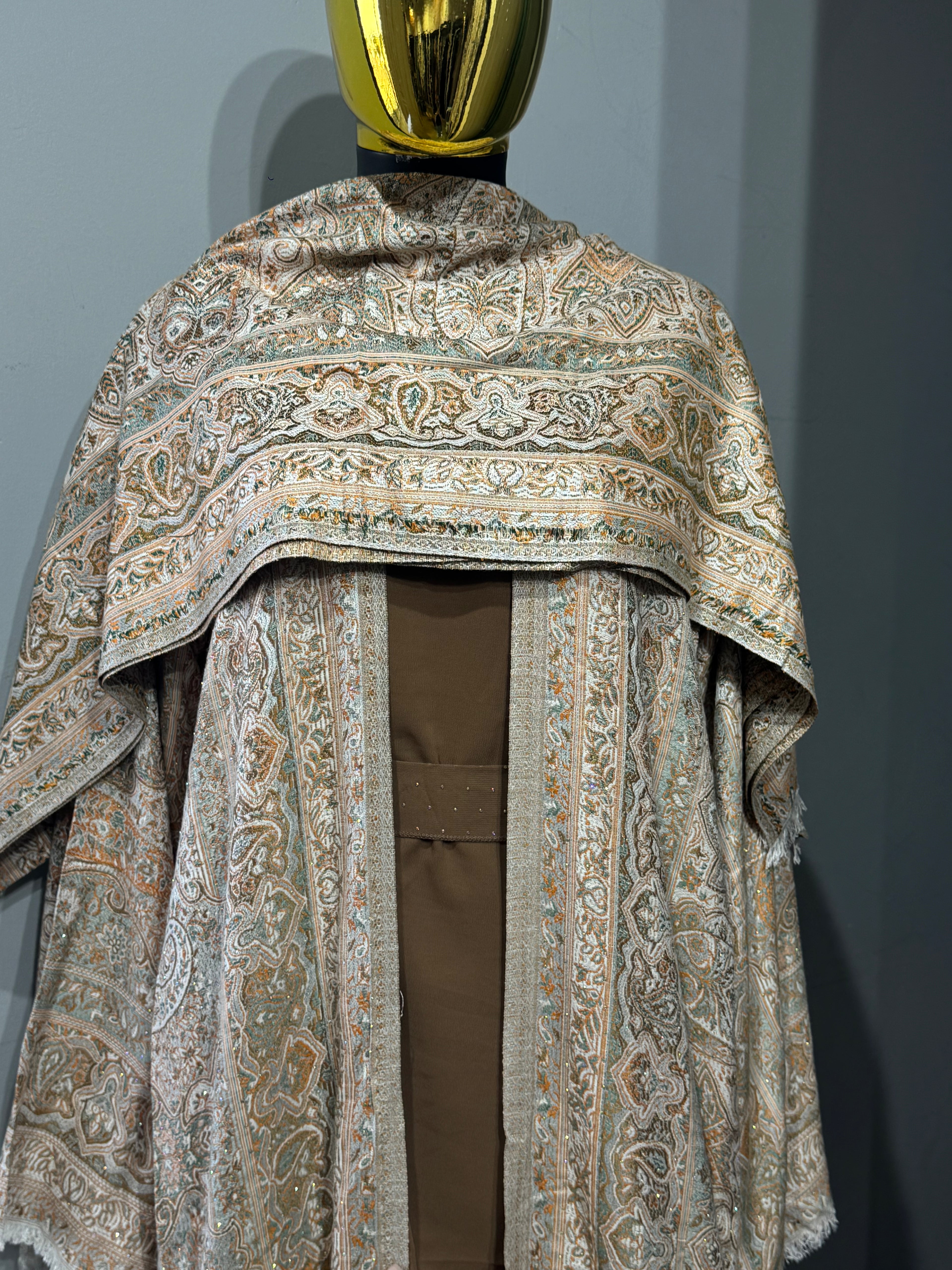 Royal Arabesque Pashmina(brown inner)