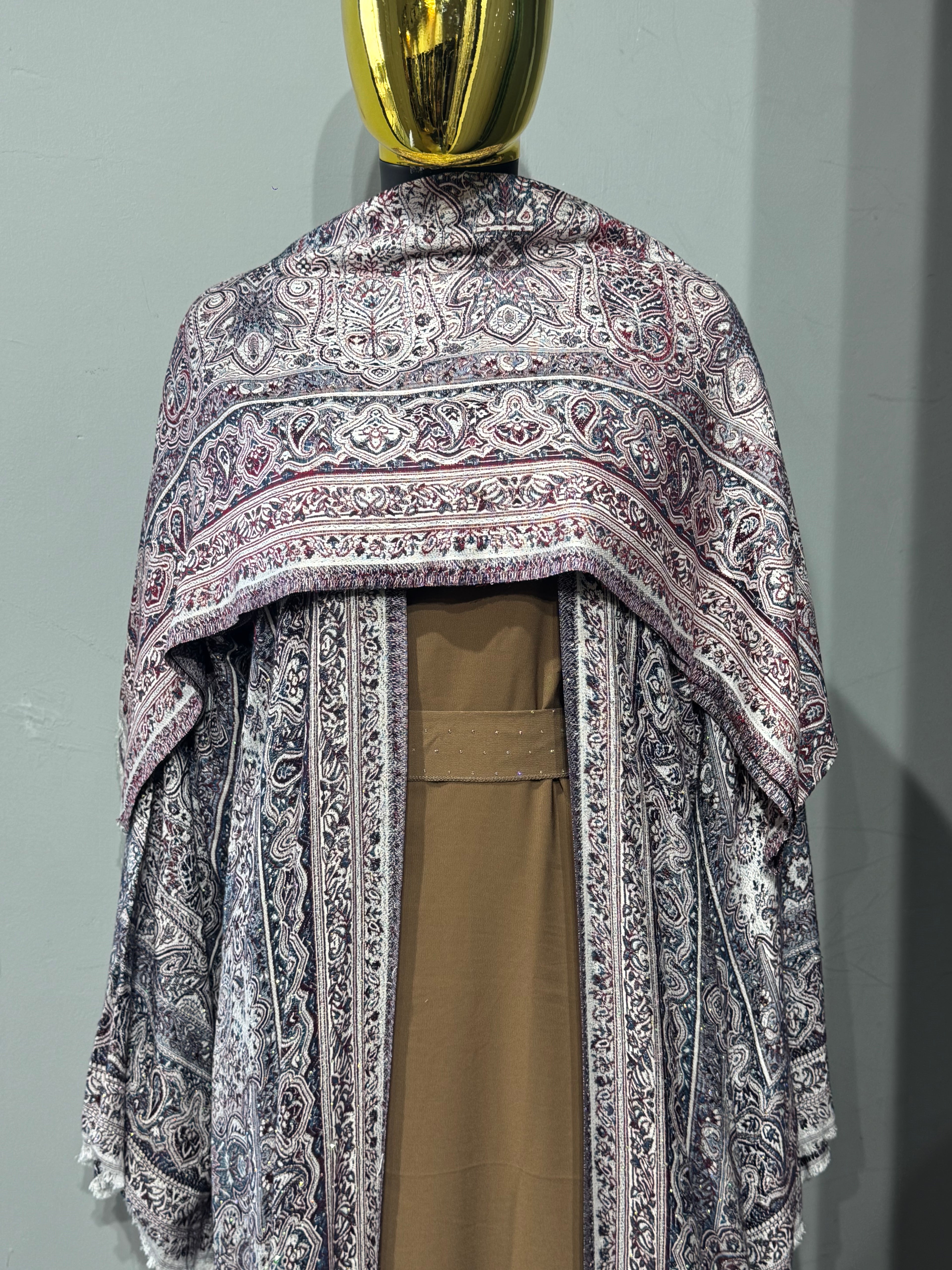 Royal Arabesque Pashmina(brown inner)
