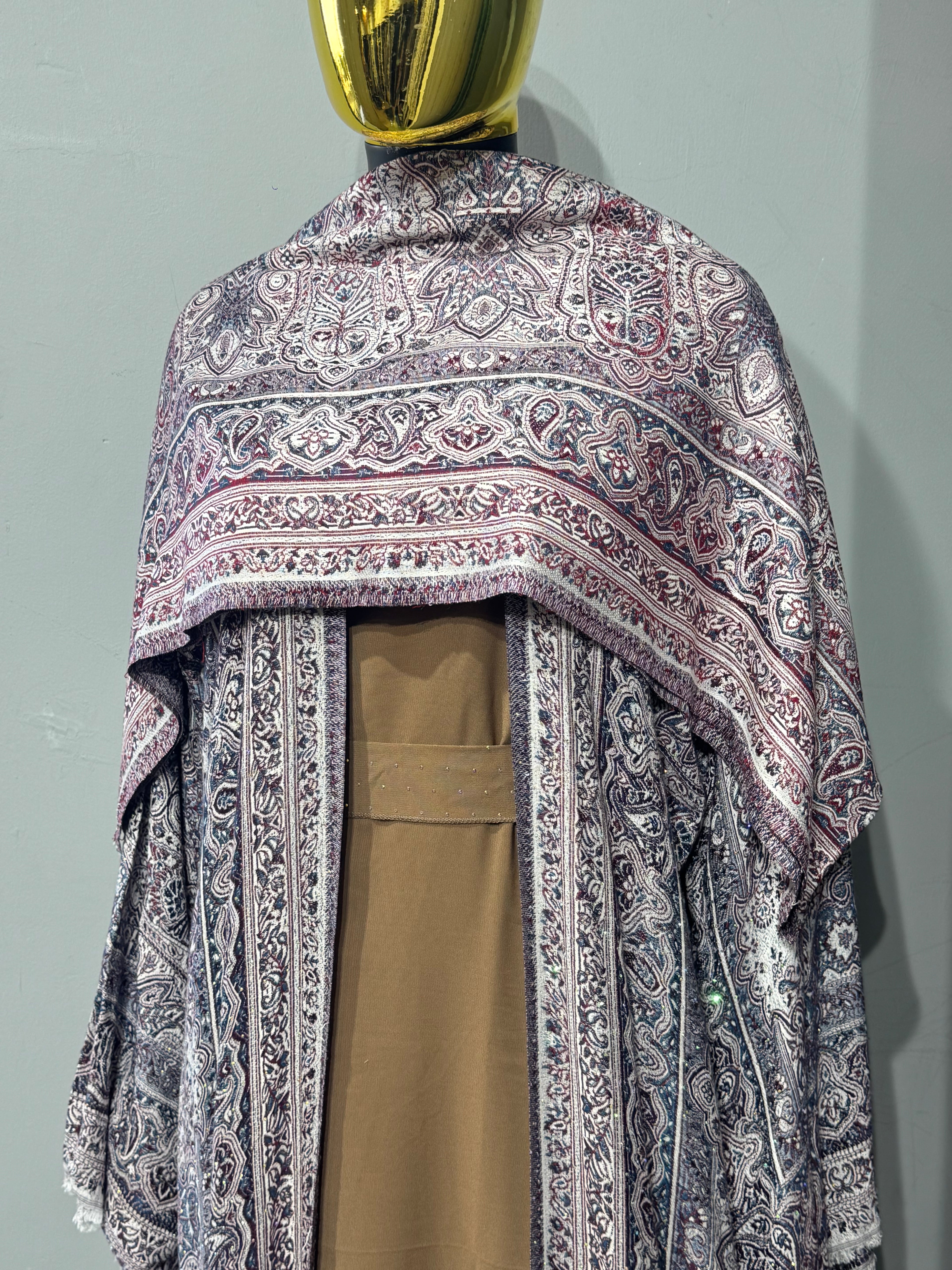 Royal Arabesque Pashmina(brown inner)