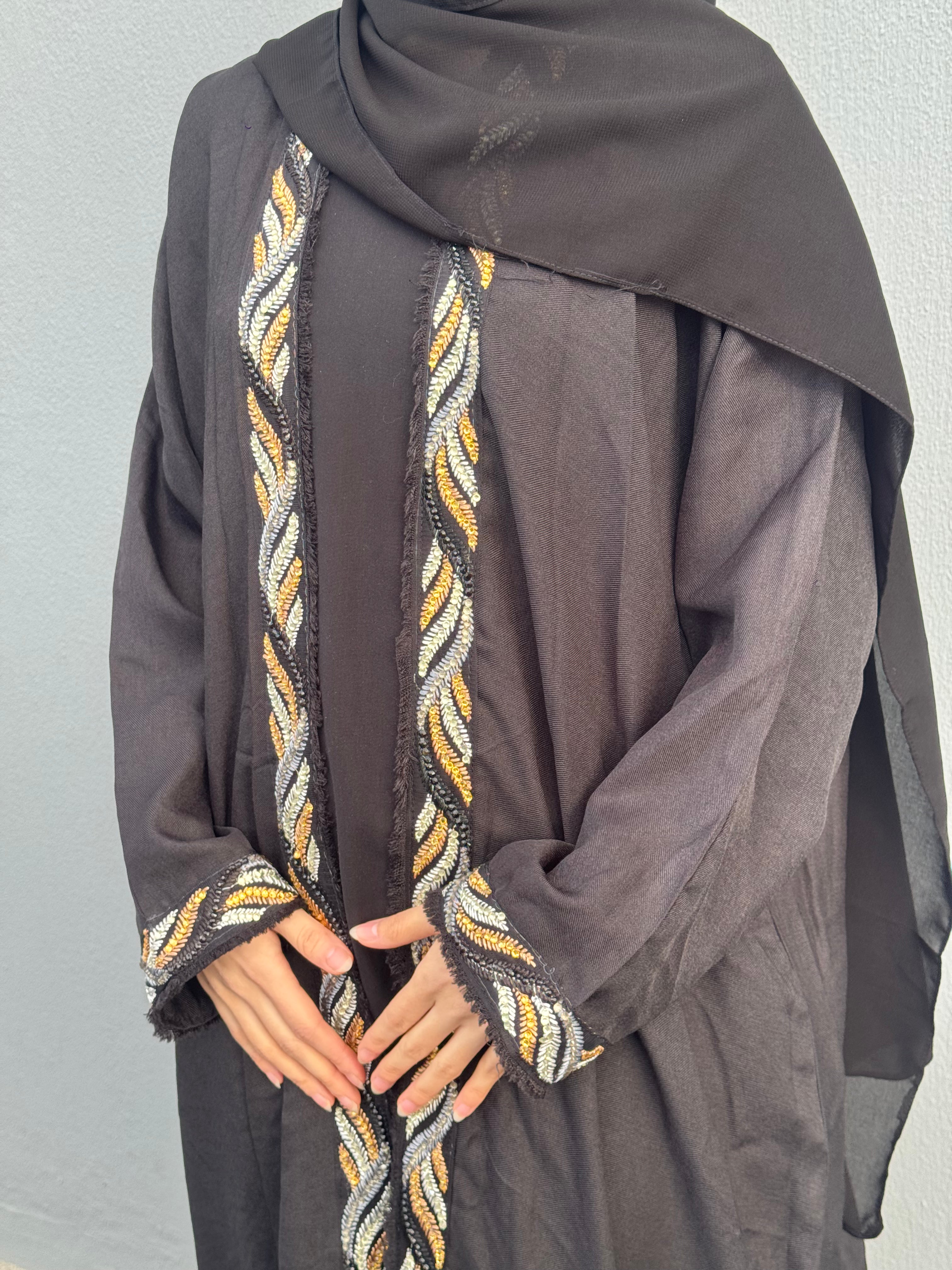 Gold Braid Linen Throw