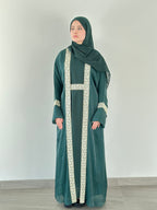 Samt Al Sultana Panel Open Abaya