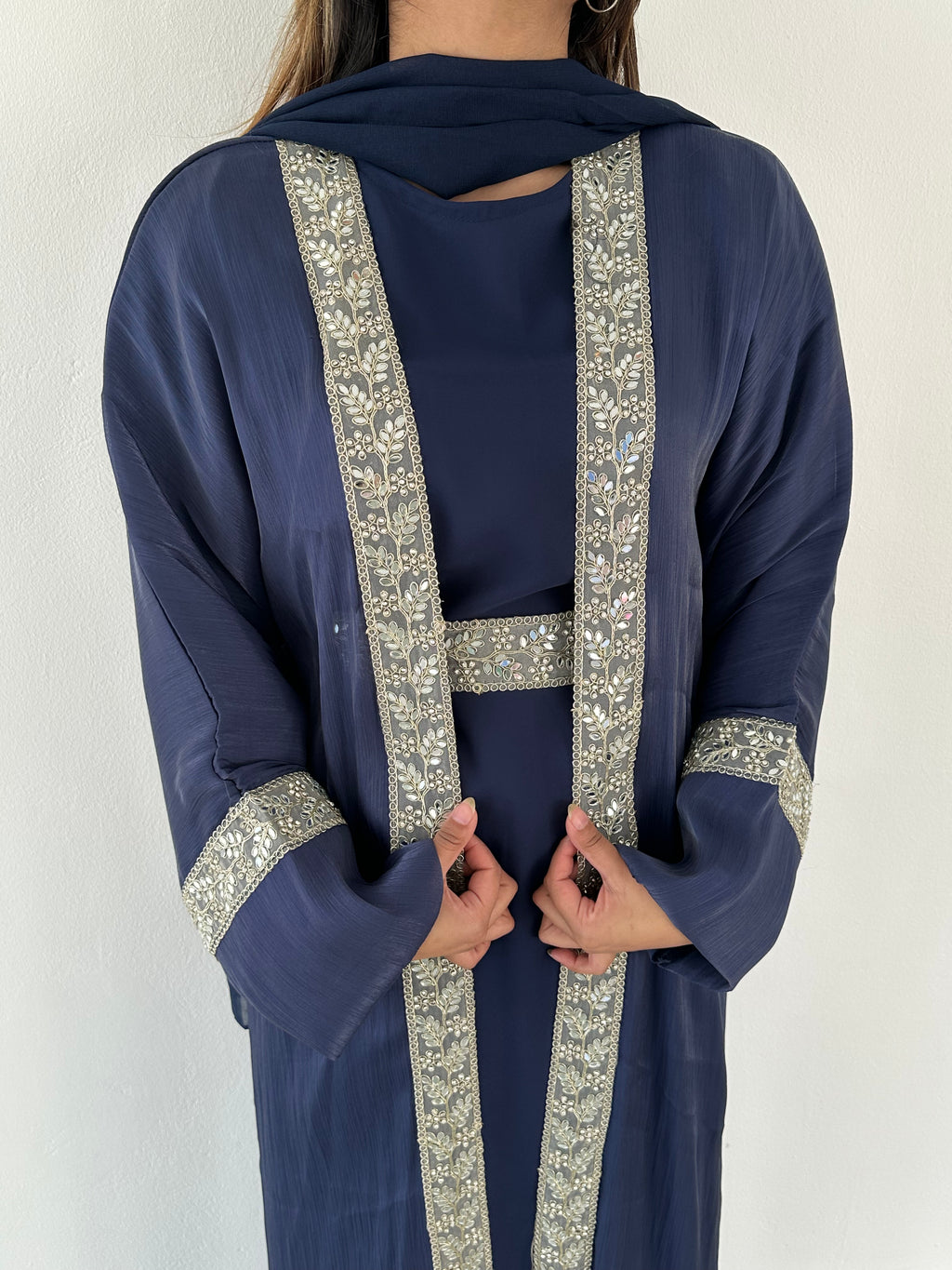 Samt Al Sultana Panel Open Abaya