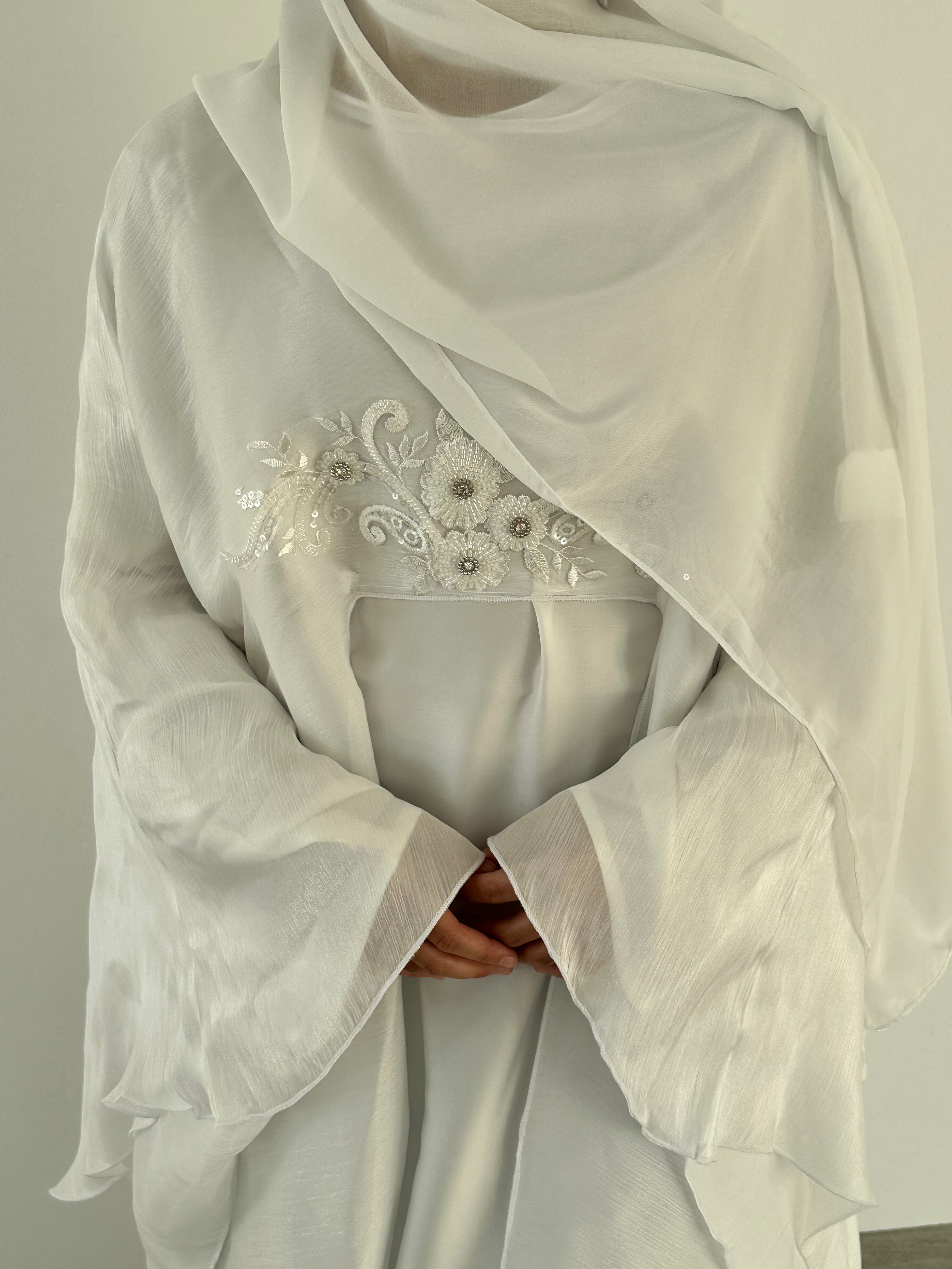 Cascade Overlay Abaya