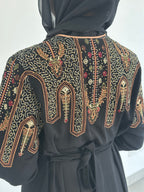 Ottoman Shoulder Embroidered Abaya