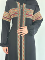 Fatma Tribal Trim Abaya