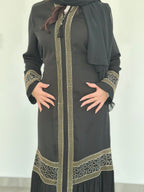 The Veridian Bronze Tapestry Abaya