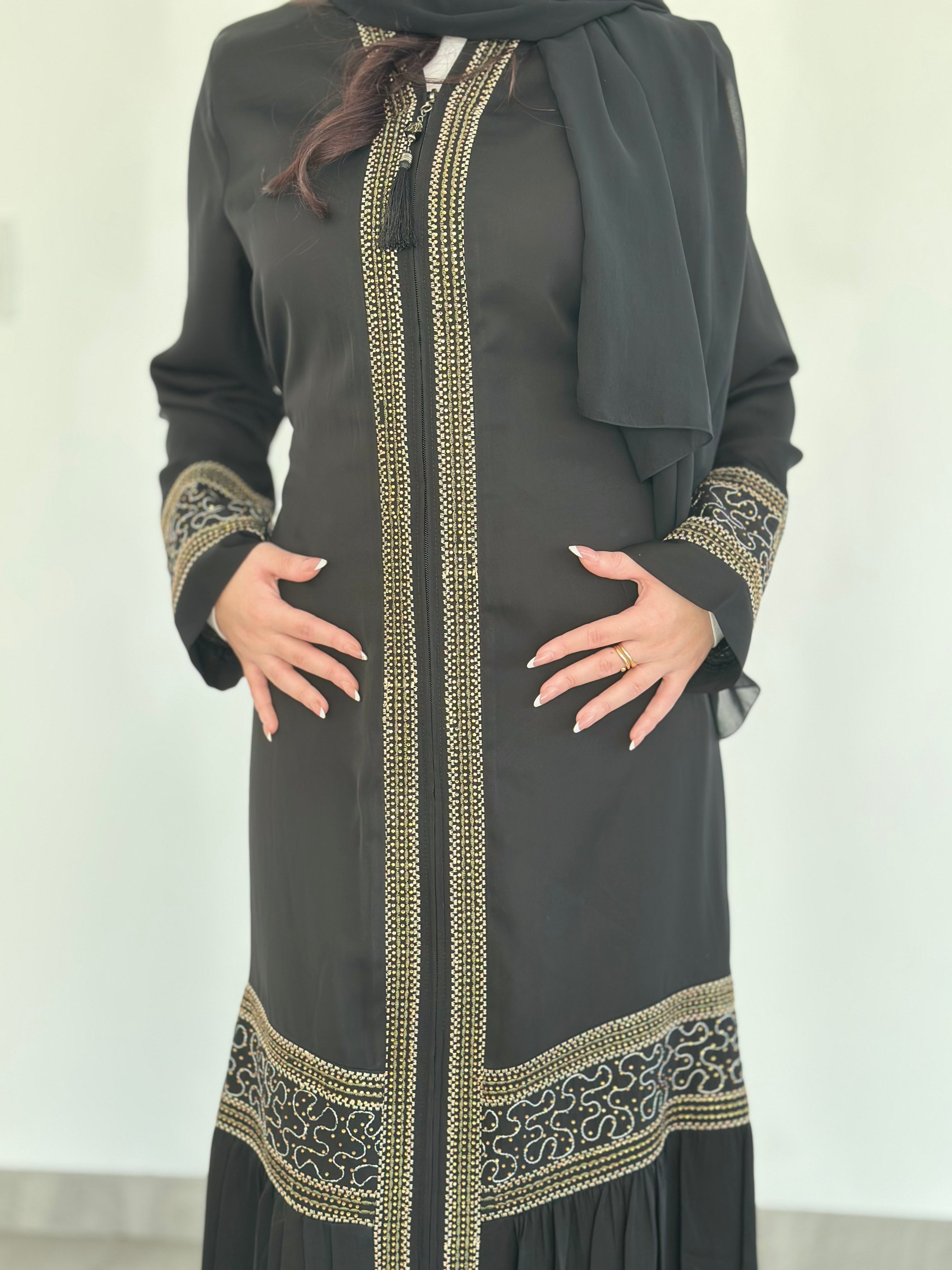 The Veridian Bronze Tapestry Abaya