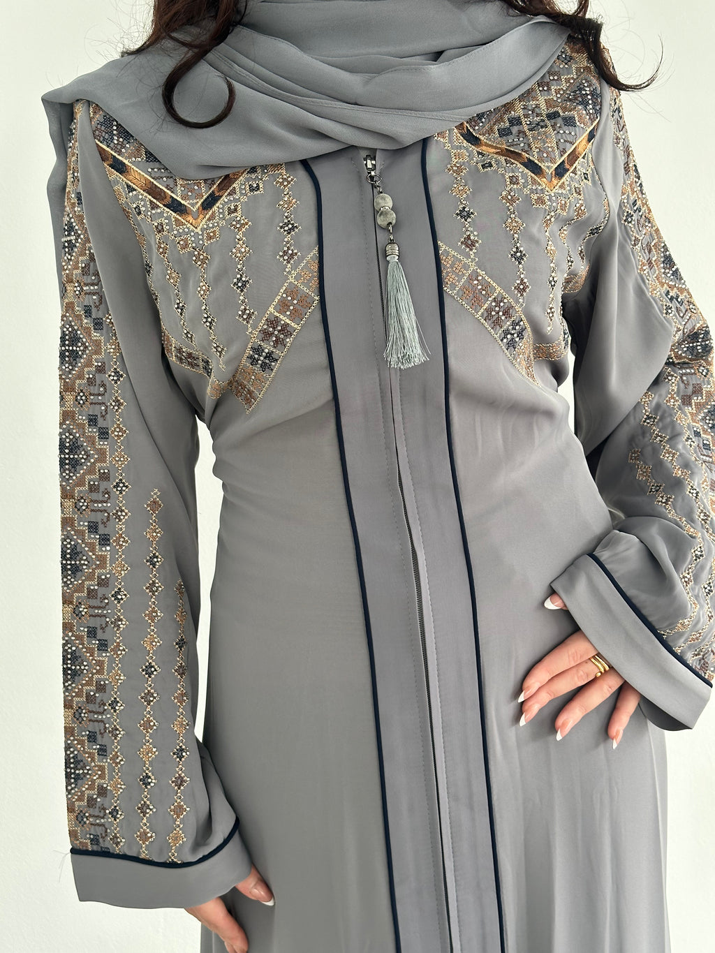 Seline Grey Abaya
