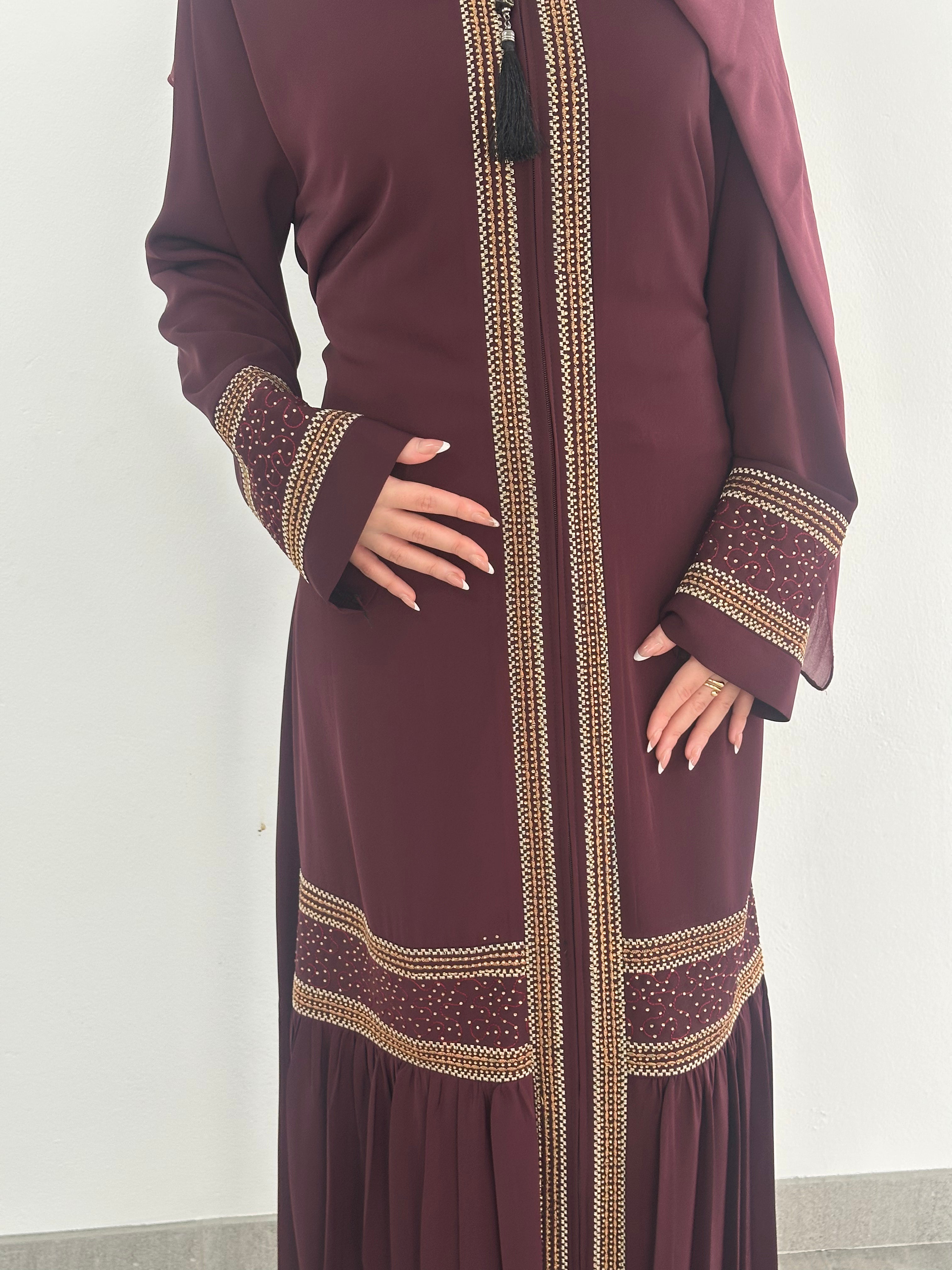The Veridian Bronze Tapestry Abaya