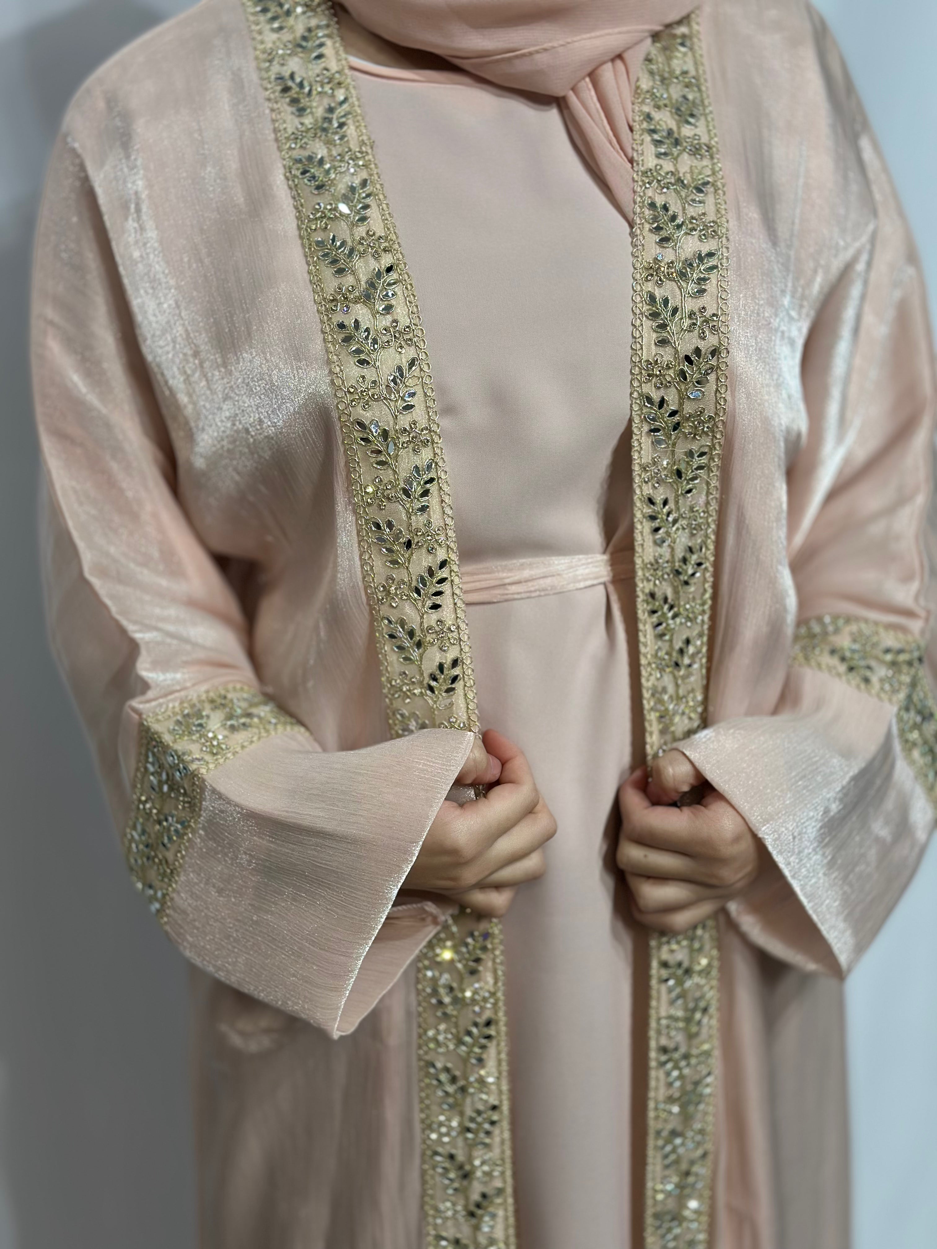 Samt Al Sultana Panel Open Abaya