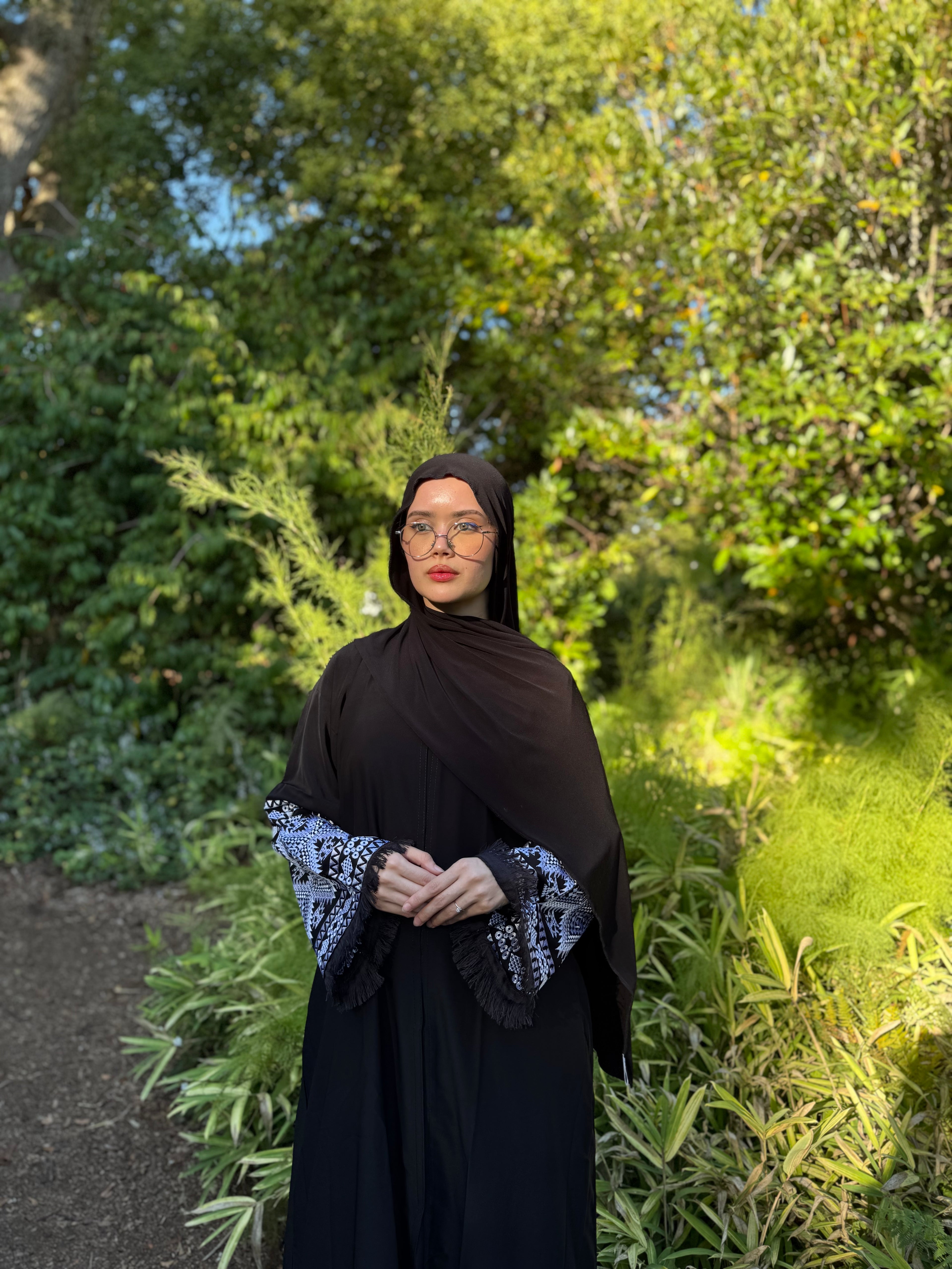 Embroidered Sleeve Abayah