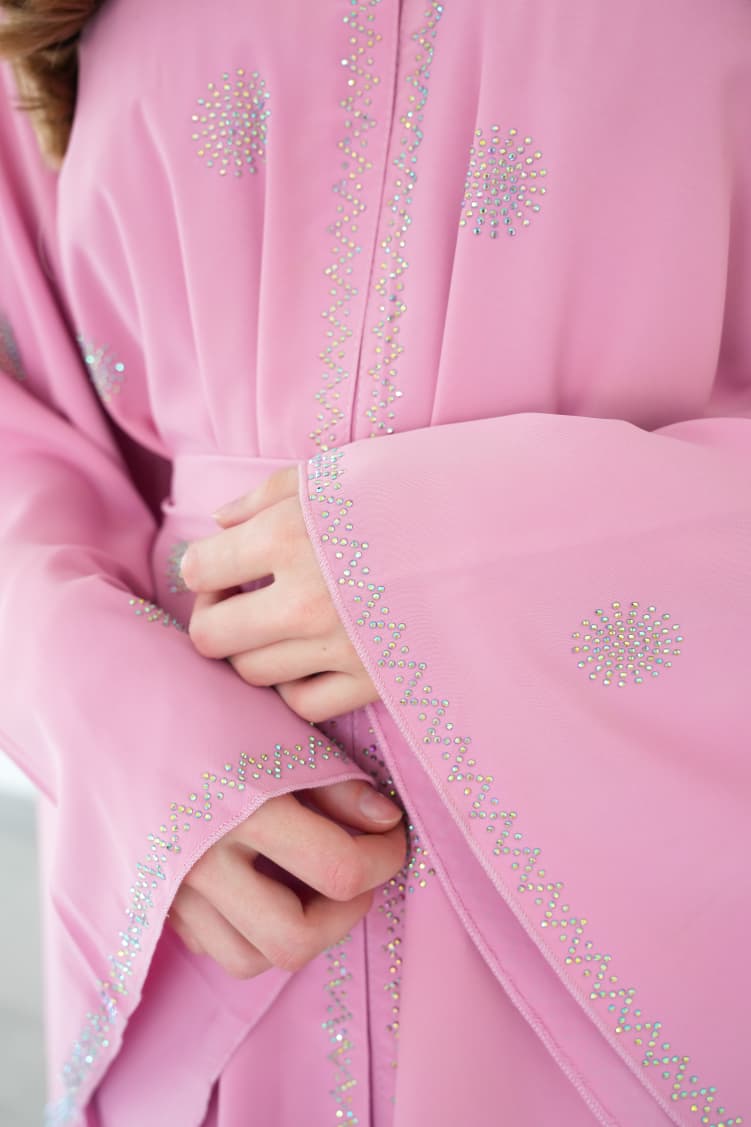 The Pink Crystal Confetti Abaya