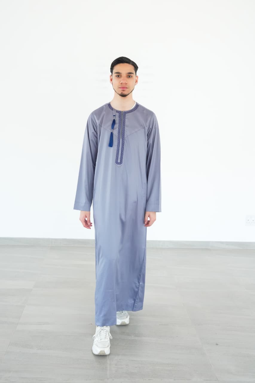 satin omaani embroided