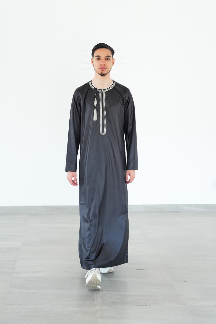 satin omaani embroided