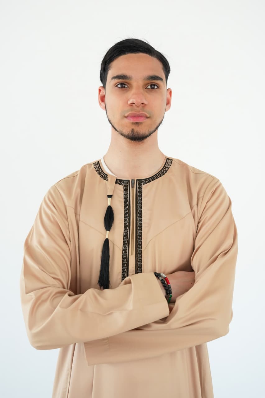 satin omaani embroided