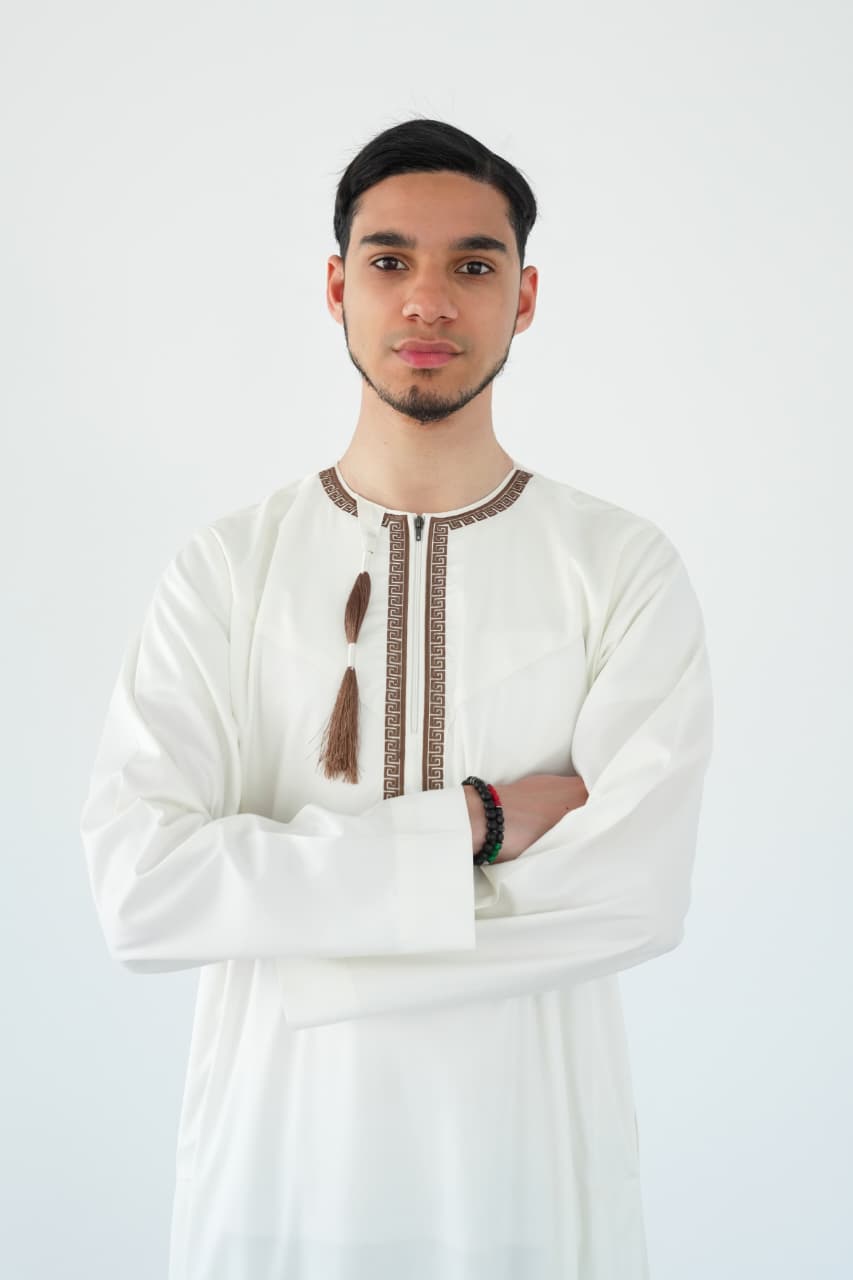 satin omaani embroided