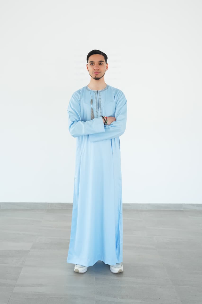 satin omaani embroided