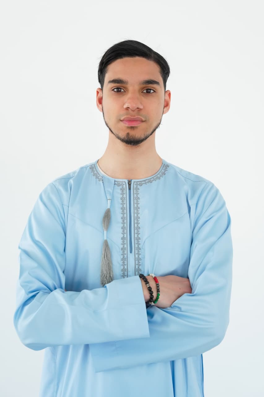 satin omaani embroided