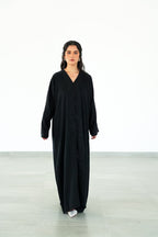 The Midnight Metallic Panel Abaya