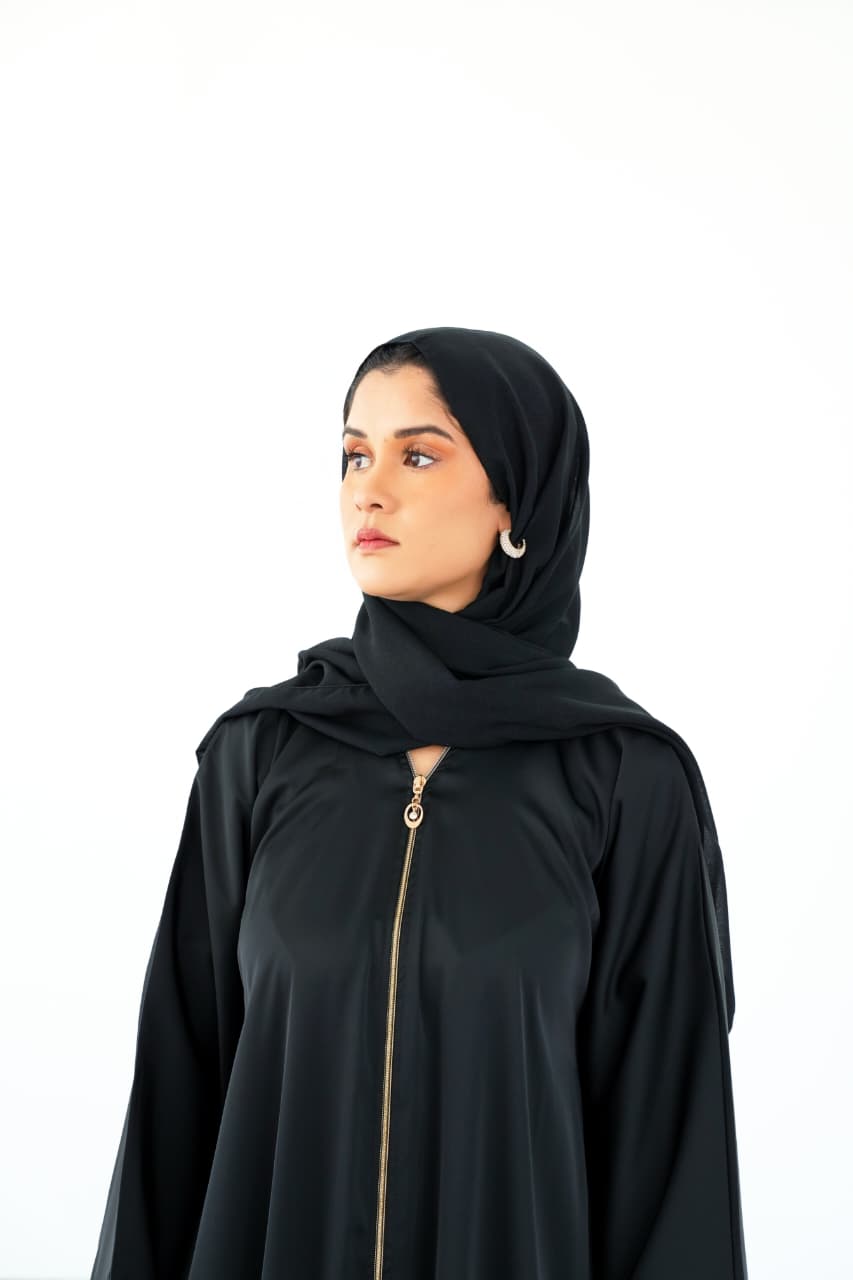 The Onyx Beaded Ray Abaya