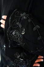 The Jet Black Midnight Sparkle Abaya