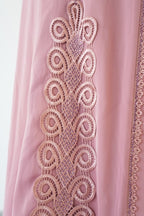 The Dusty Rose Corded Scroll Abaya