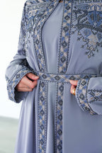 The Anatolian Olive And Blue Abaya