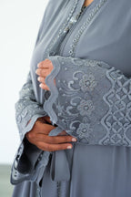 The Bosphorus Slate Lace Abaya