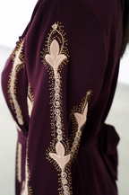 The Majestic Plum Blossom Abaya