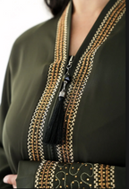 The Veridian Bronze Tapestry Abaya