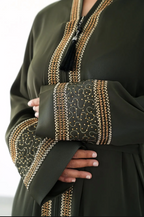 The Veridian Bronze Tapestry Abaya