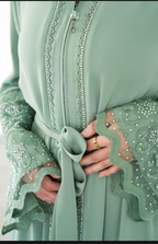 The Bosphorus Slate Lace Abaya