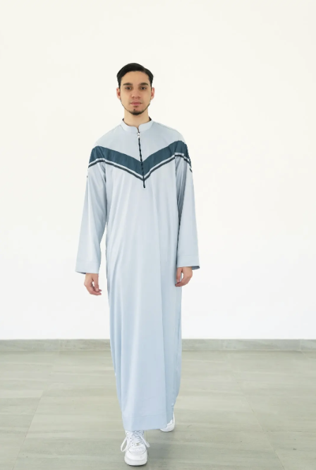 The Modern Contrast two tone thobe