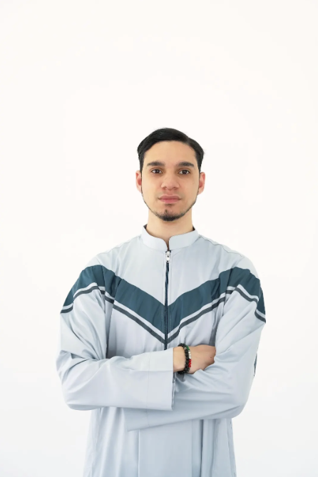 The Modern Contrast two tone thobe