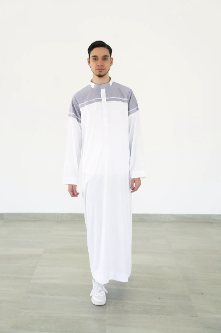 The Modern Contrast two tone thobe