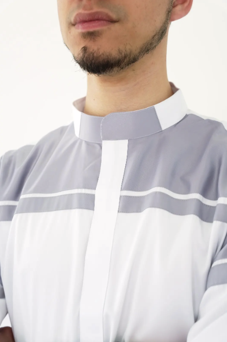 The Modern Contrast two tone thobe