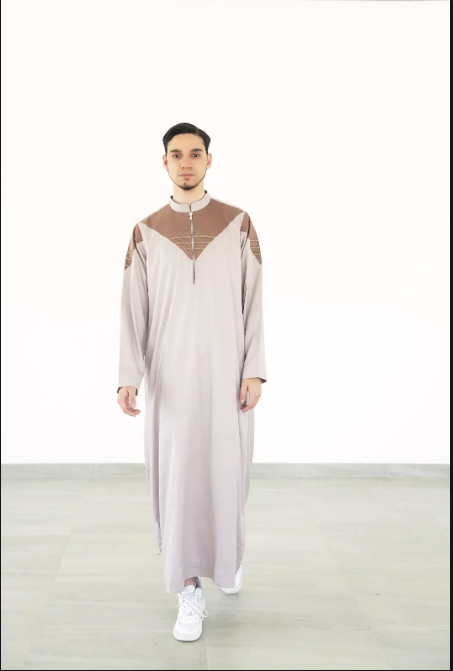 The Modern Contrast two tone thobe