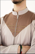The Modern Contrast two tone thobe