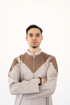 The Modern Contrast two tone thobe