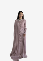 The "Luminous Aura" Crystal Cape Gown