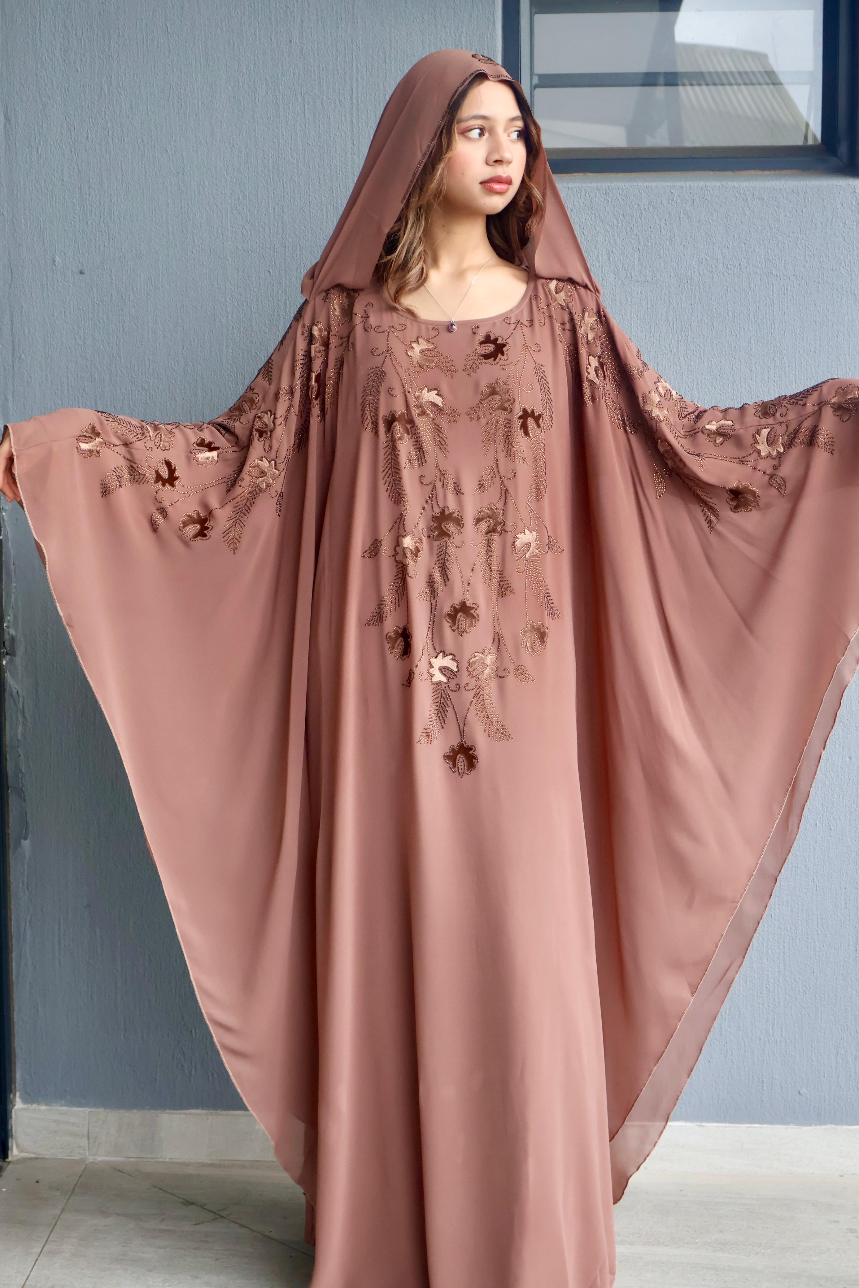 The Flutter Embellished Butterfly Abaya