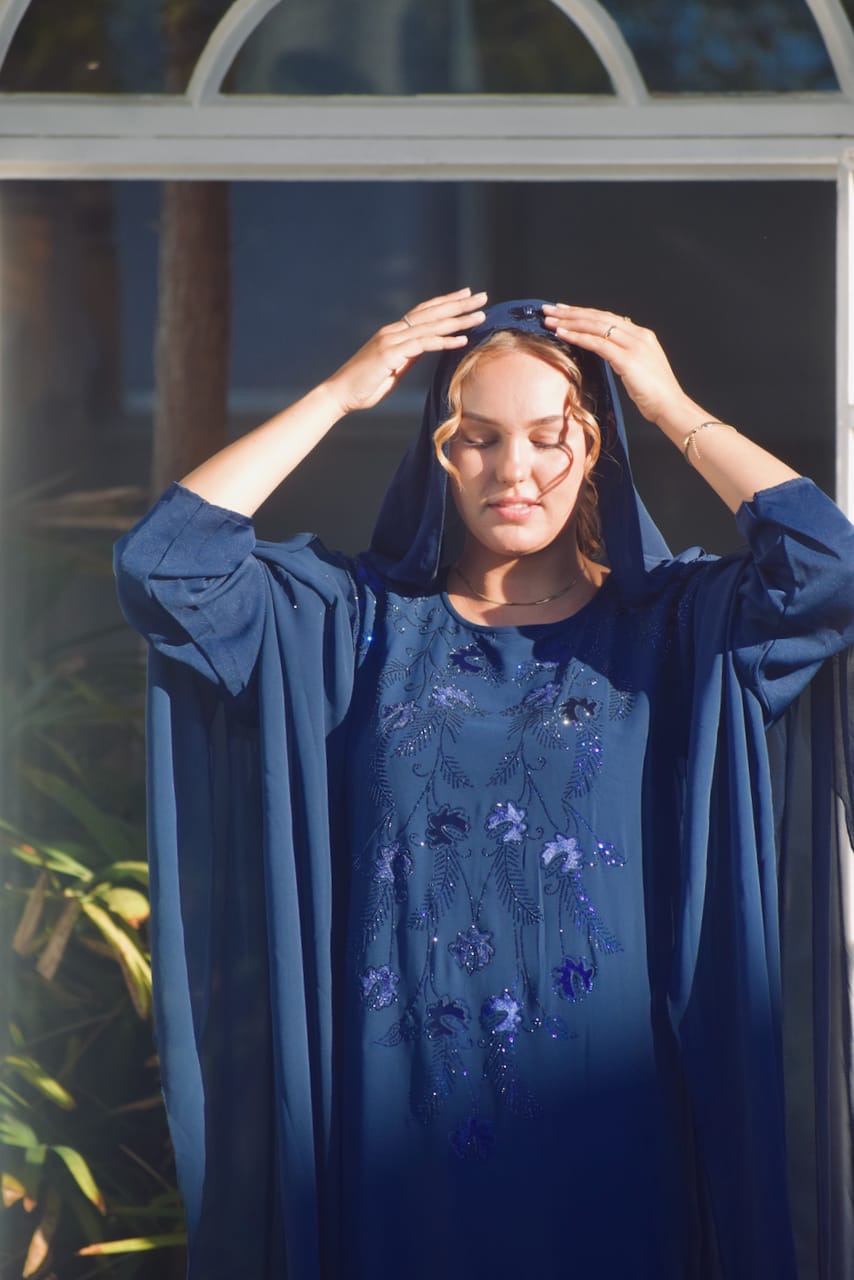 The Flutter Embellished Butterfly Abaya