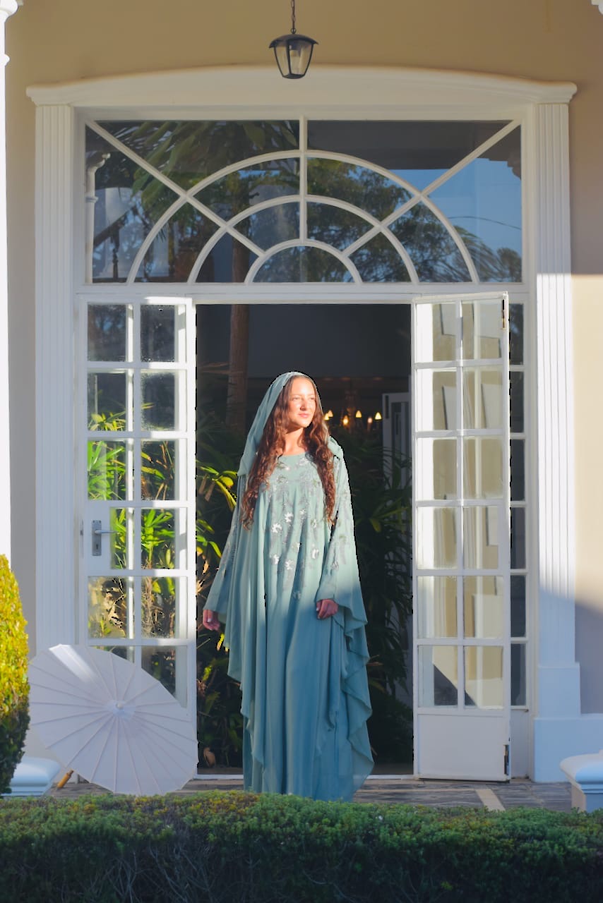 The Flutter Embellished Butterfly Abaya